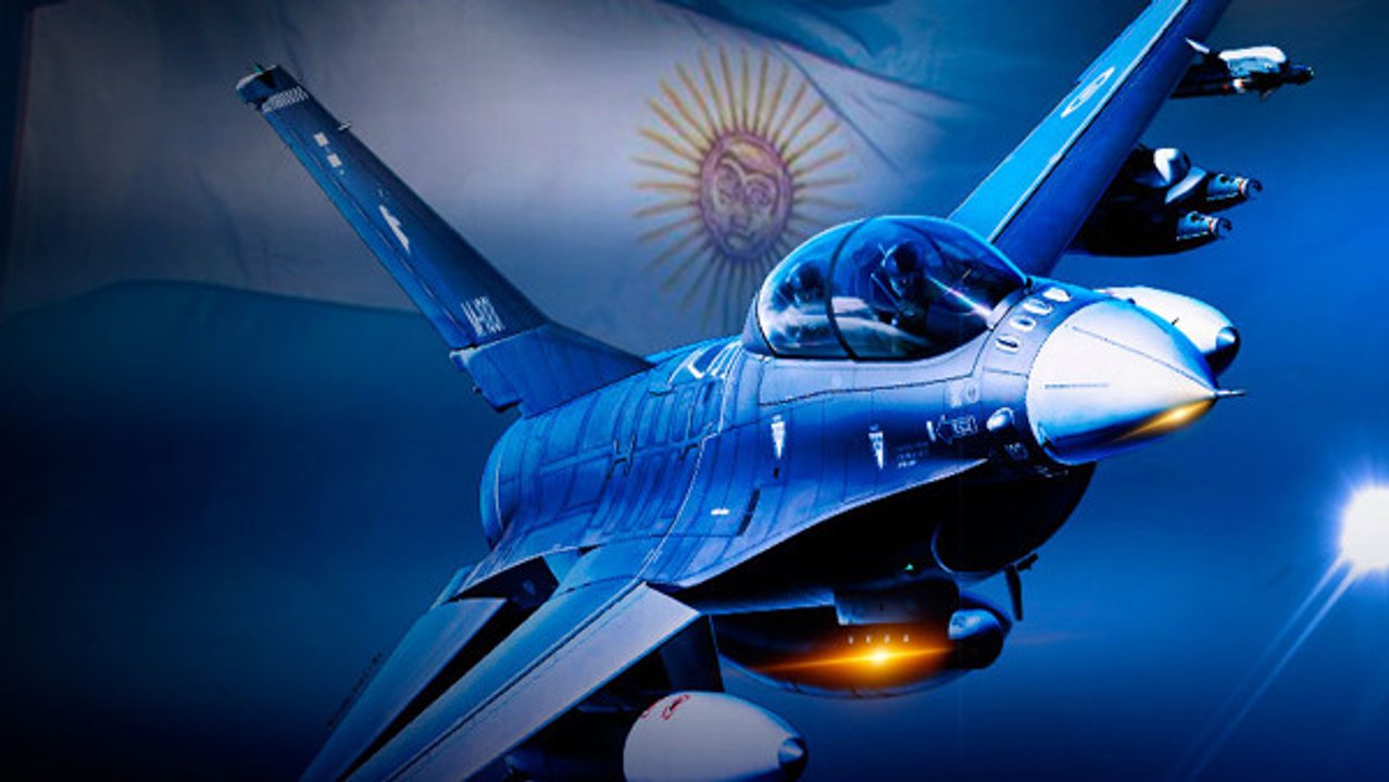 Aviones de la Fuerza Aérea Argentina en formación aérea