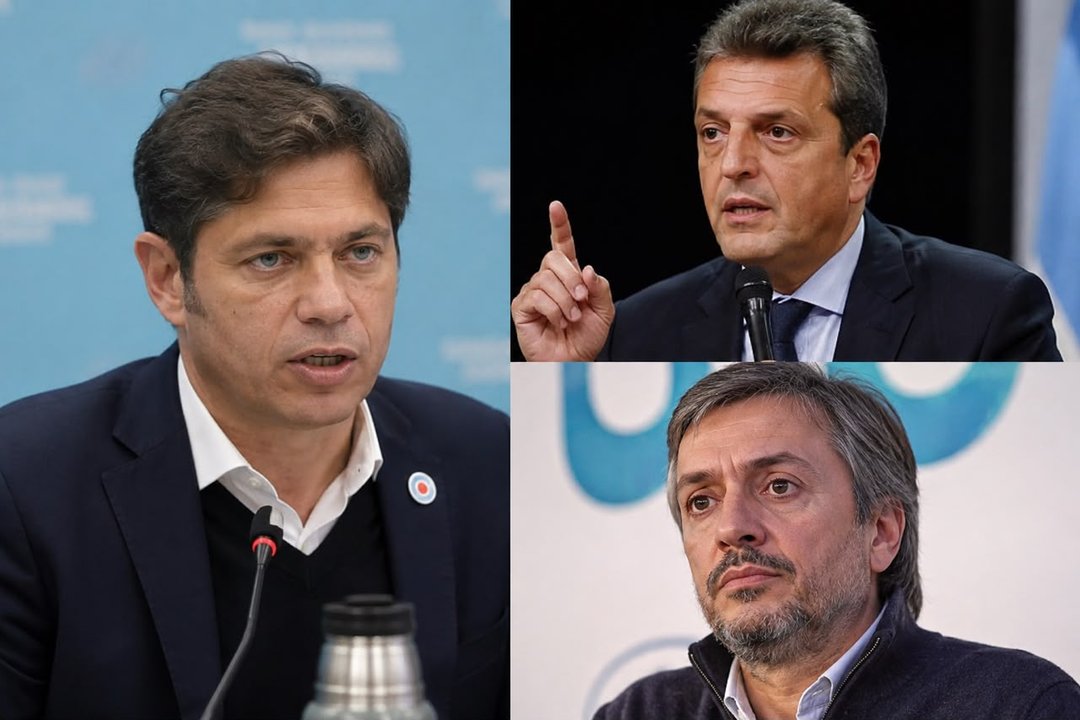 Axel Kicillof, Sergio Massa, Máximo Kirchner y gobernadores en reunión política