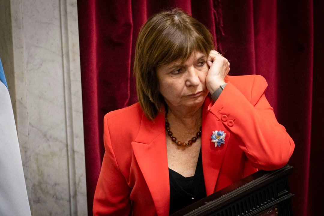 Patricia Bullrich durante una actividad política en la Ciudad de Buenos Aires