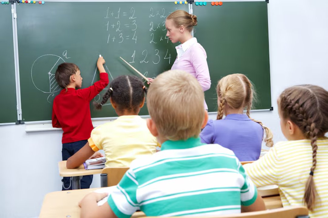 Estudiantes argentinos en el aula al final de la primaria