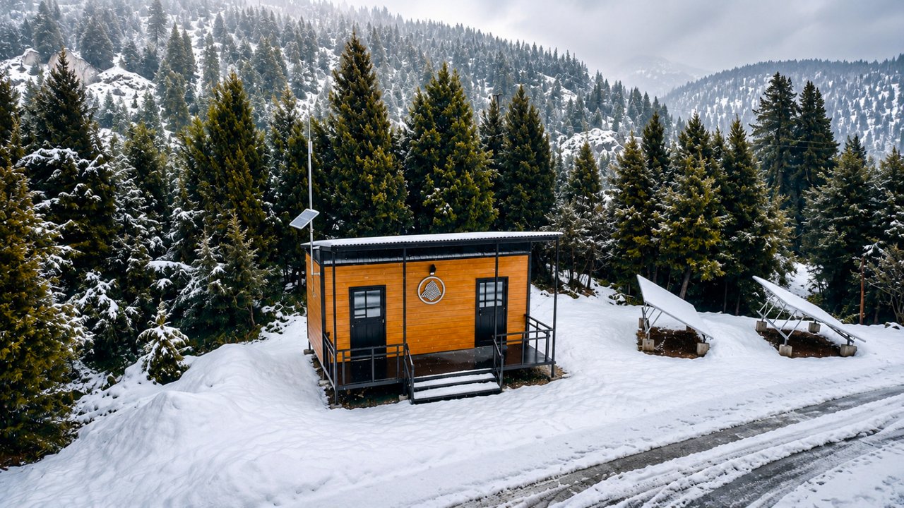 Refugio modular sustentable instalado en un Parque Nacional argentino