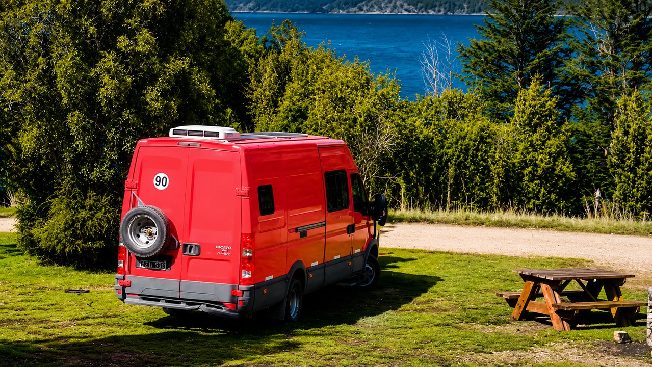 Motorhomes en el Parque Nacional Los Alerces, Chubut