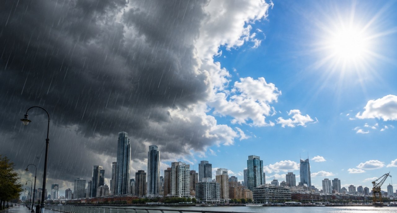 Cielo nublado sobre Buenos Aires, con probabilidad de lluvias