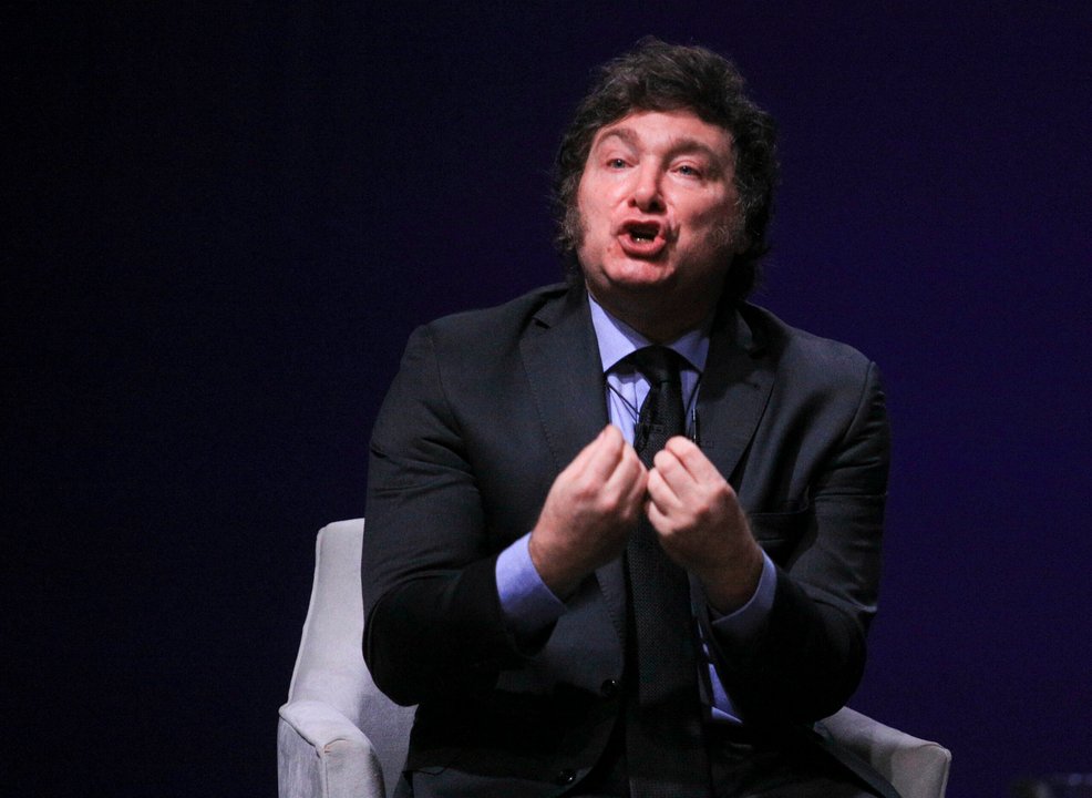 Javier Milei en acto oficial durante una ceremonia institucional