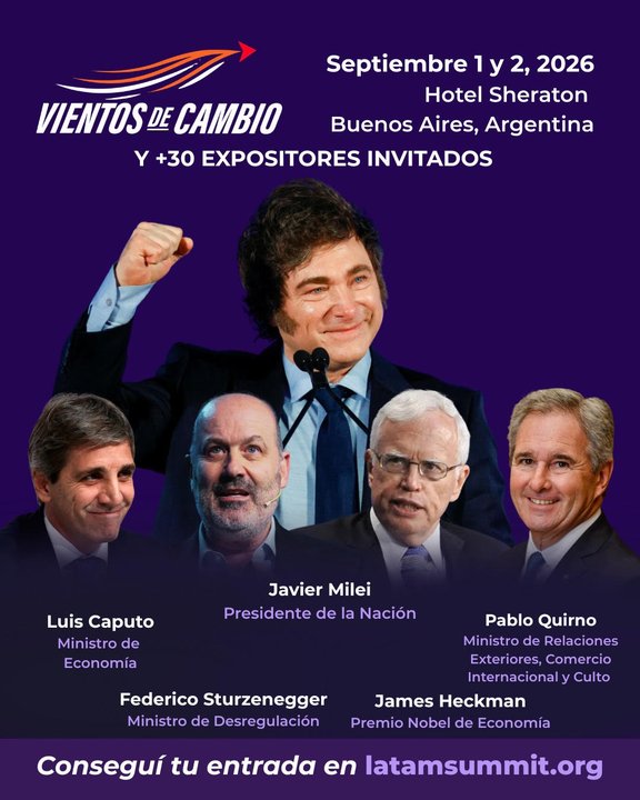 Javier Milei durante un acto oficial en Buenos Aires