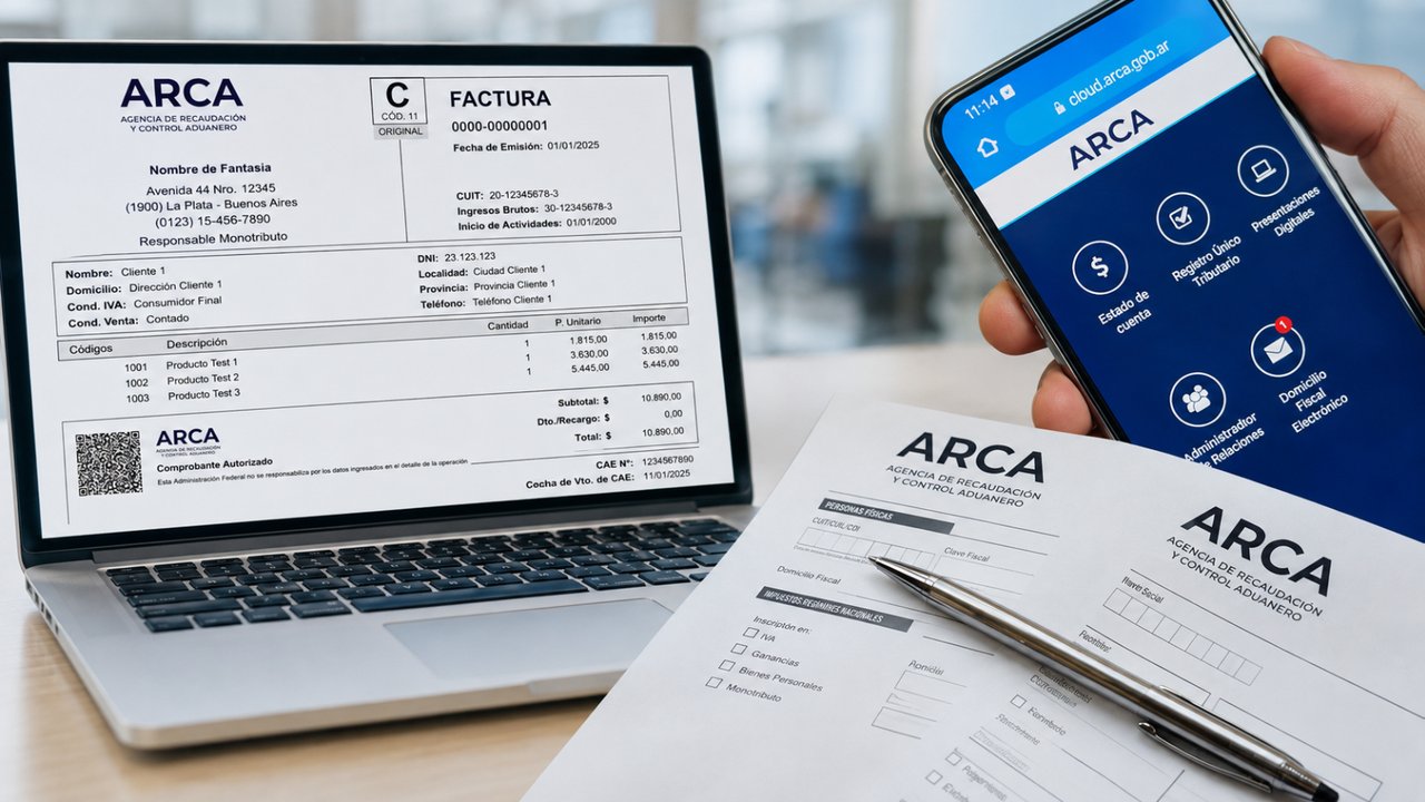 Sede de ARCA y referencia a facturación electrónica