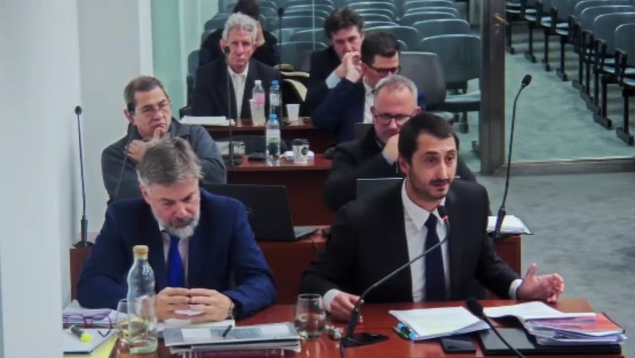Sergio Schoklender durante la audiencia por la causa Sueños Compartidos