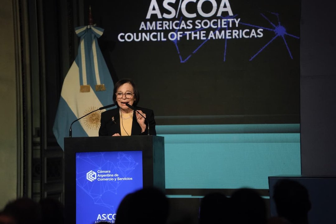 Susan Segal en la apertura del Council de las Américas