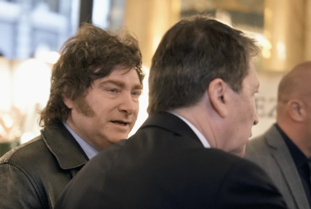Javier Milei durante su discurso en el Consejo de las Américas