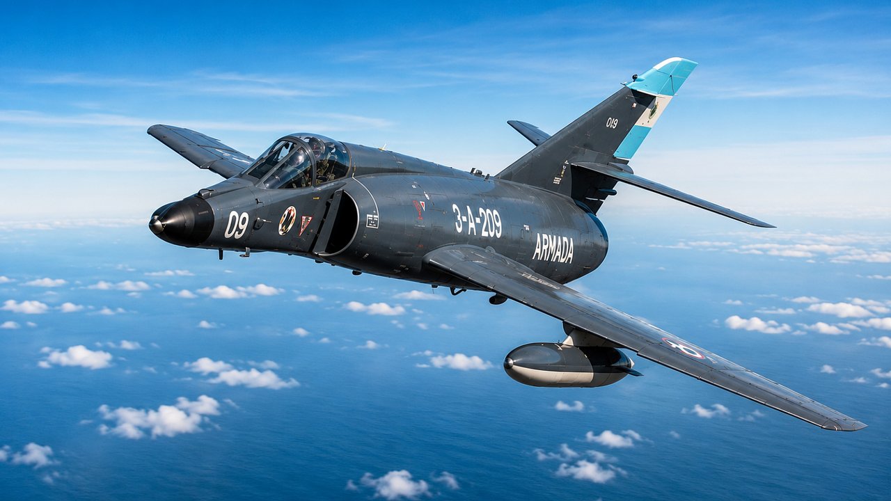 Súper Étendard de la Armada Argentina en plataforma