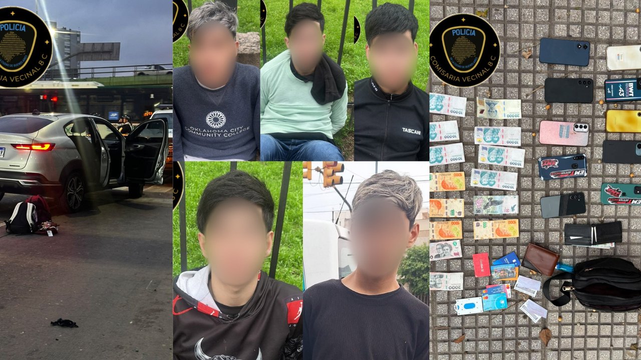 Patrullero policial en operativo nocturno