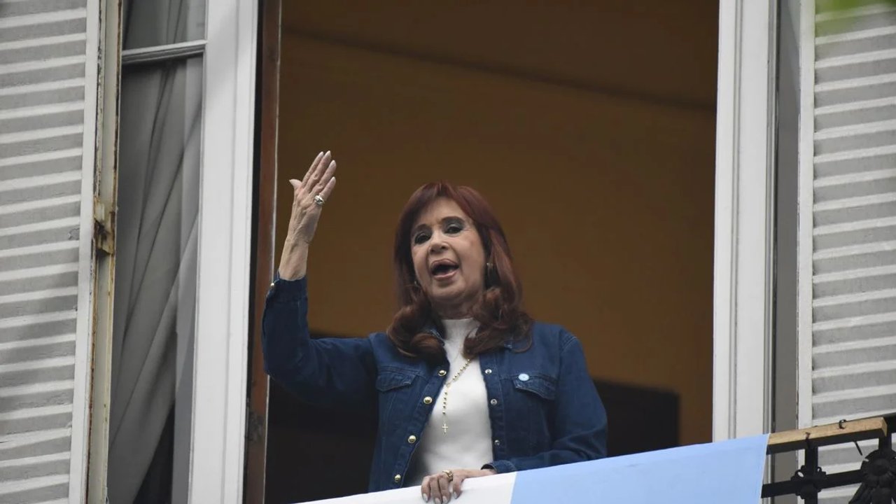 Cristina Kirchner durante un acto público en Buenos Aires