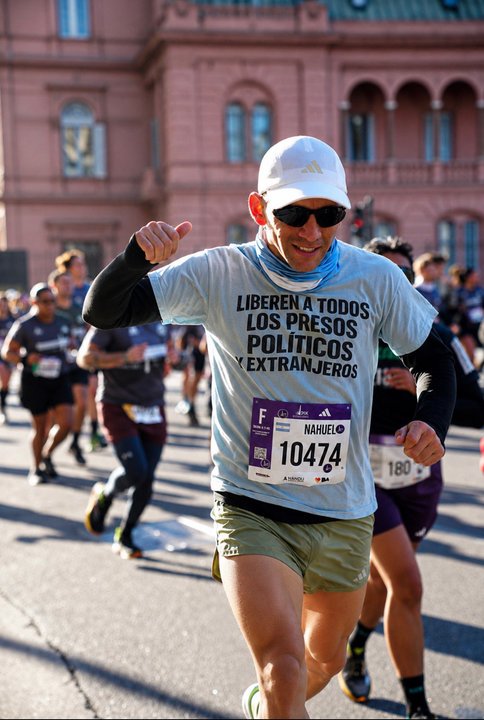 “Ayer corrí libre”: el emotivo mensaje de Nahuel Gallo tras correr la media maratón de Buenos Aires