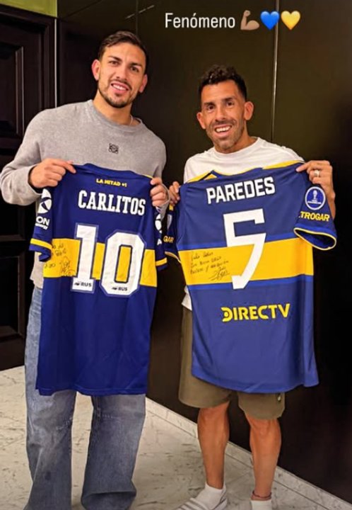 Paredes y Tevez, juntos: la foto que emocionó al mundo Boca