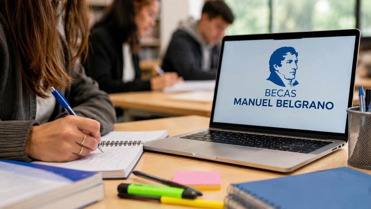 Estudiantes universitarios beneficiarios de las Becas Manuel Belgrano