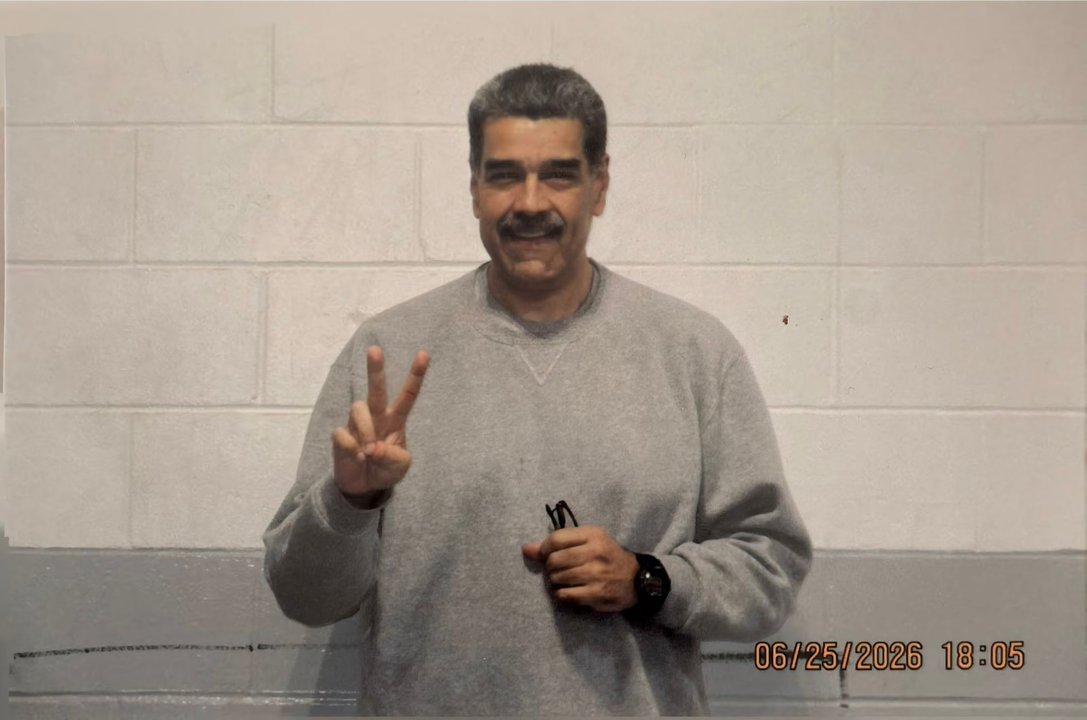 Nicolás Maduro sonriente en la cárcel de Nueva York