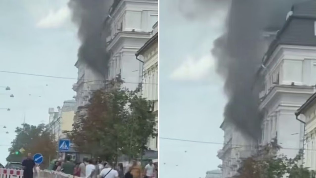 Zelenski denunció que un dron ruso impactó el cuartel general del Servicio de Seguridad de Ucrania