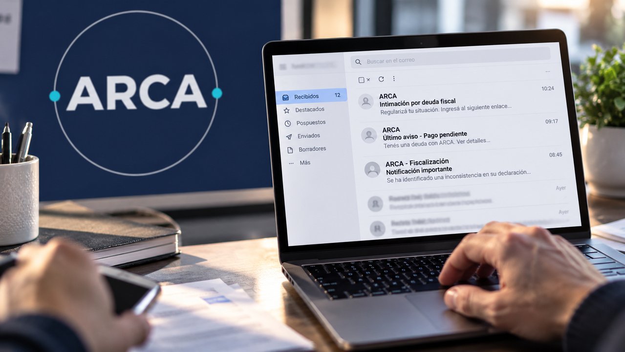 Alerta por correos electrónicos falsos a nombre de ARCA