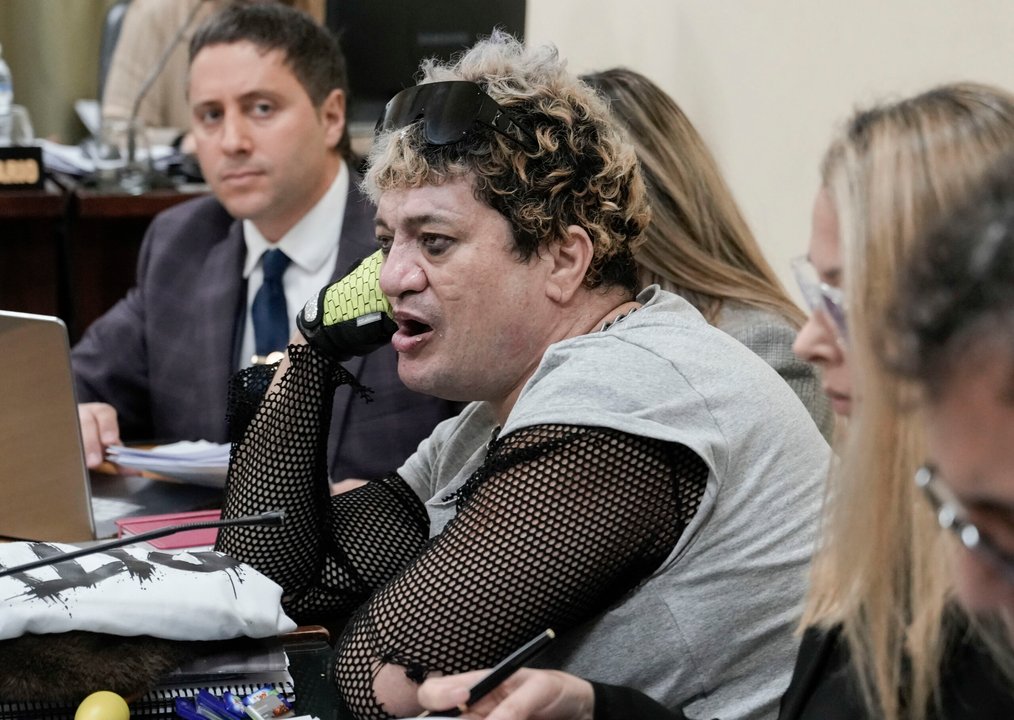 Cristian “Pity” Álvarez durante una instancia judicial