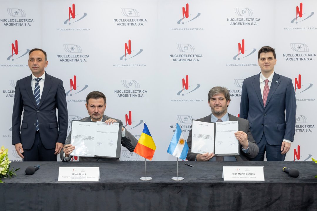 Nucleoeléctrica firmó un acuerdo con Rumania para cooperar en proyectos nucleares