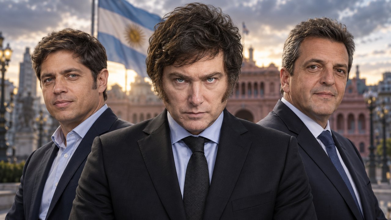 Escenario electoral 2027: Milei, Kicillof y Massa en un empate técnico