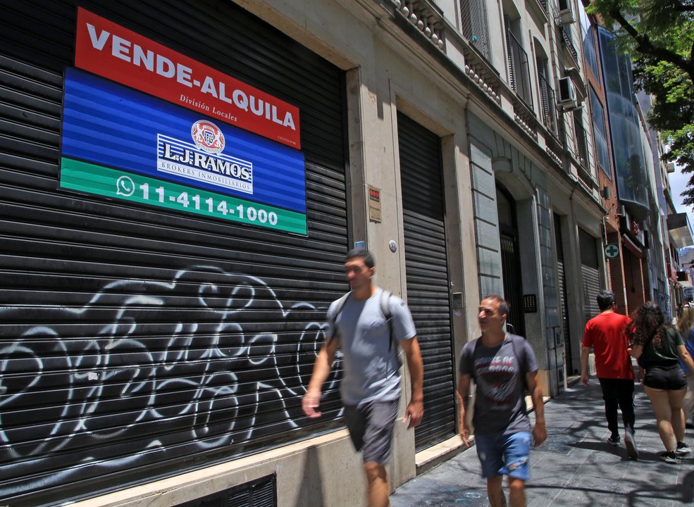 Locales comerciales vacíos en la Ciudad de Buenos Aires