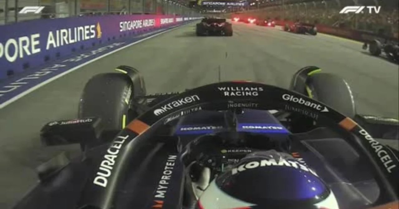 Colapinto vuelve al GP de Singapur, donde realizó una de sus maniobras más recordadas en la Fórmula 1