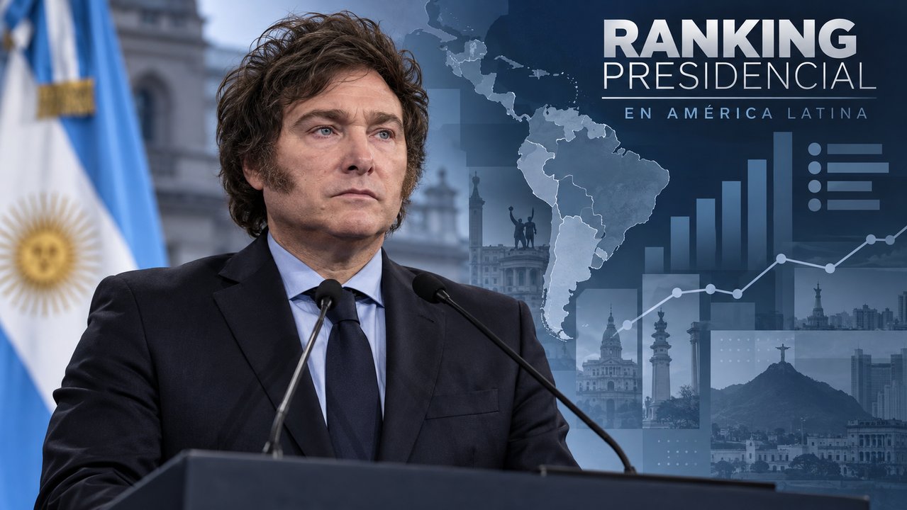 Milei se ubica en el 14° lugar en ranking de presidentes latinoamericanos