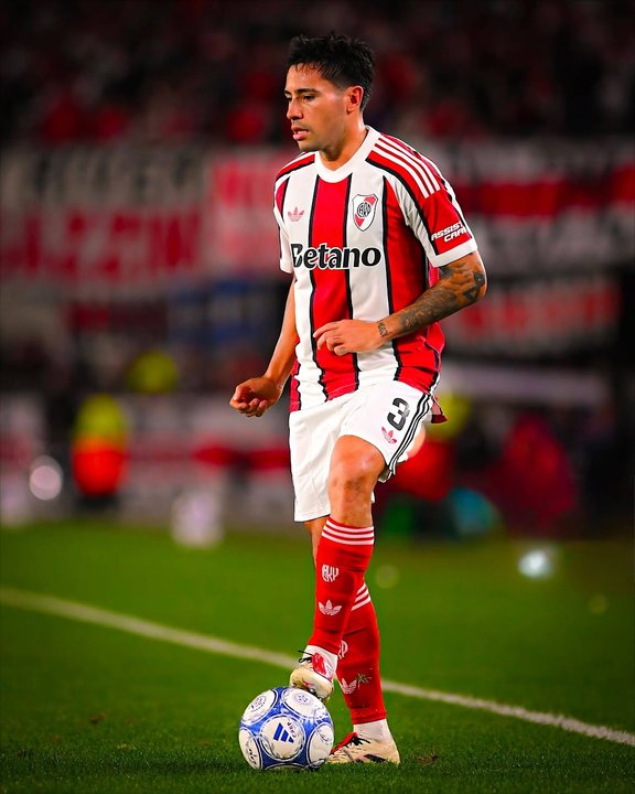 Francisco Ortega en un entrenamiento de River Plate