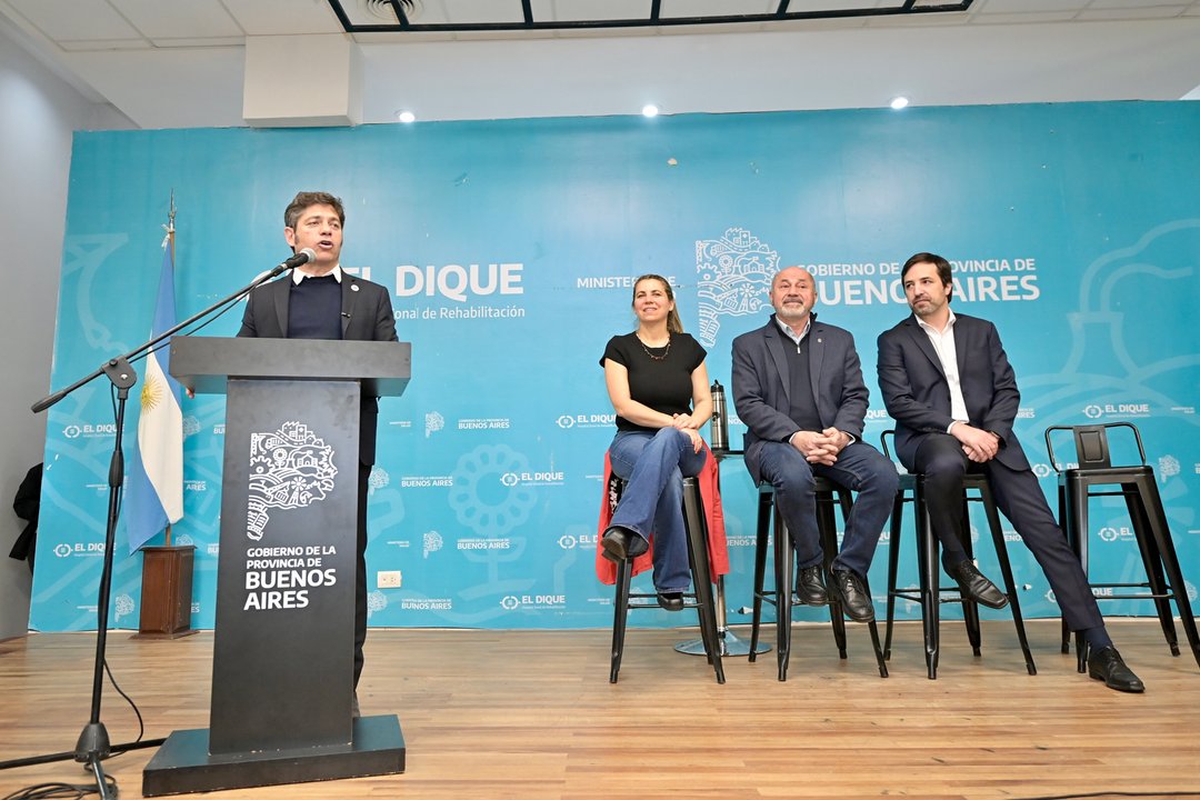 Axel Kicillof durante la presentación del Plan Provincial de Salud Mental en Ensenada
