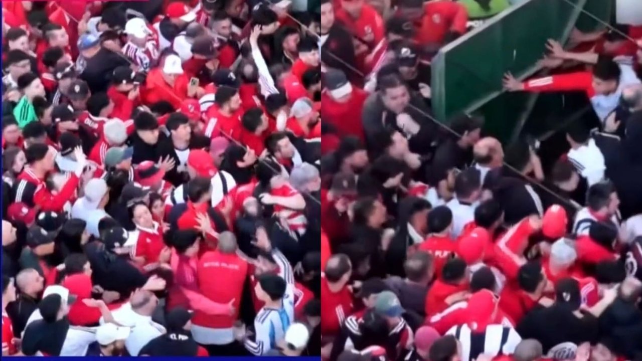 Tensión y caos en el ingreso de hinchas de River al estadio de Junín