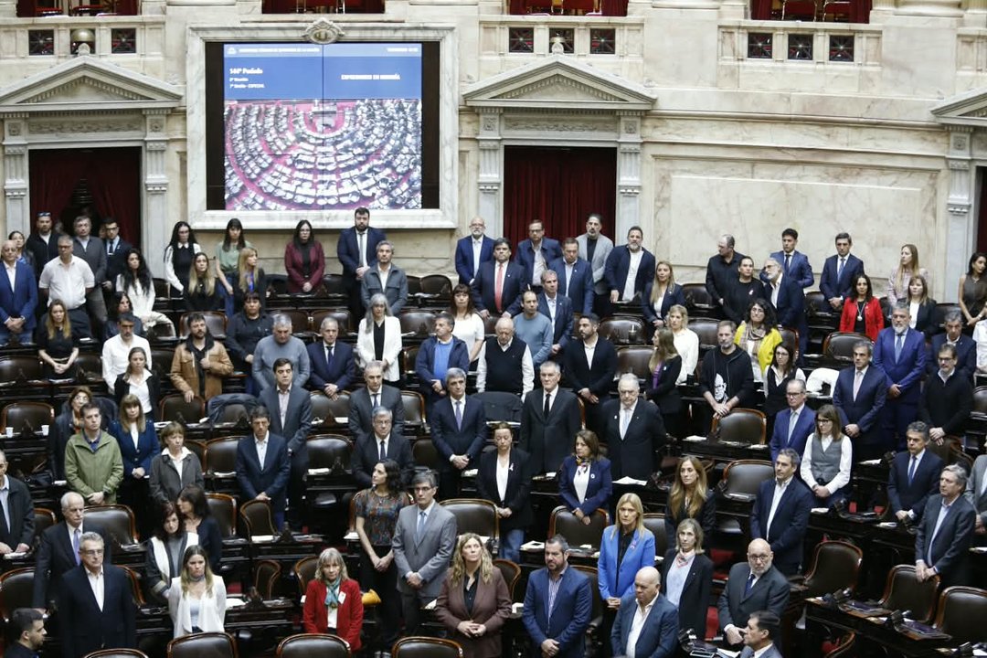 Bancas de la Cámara de Diputados durante la fallida sesión por el DNU 70