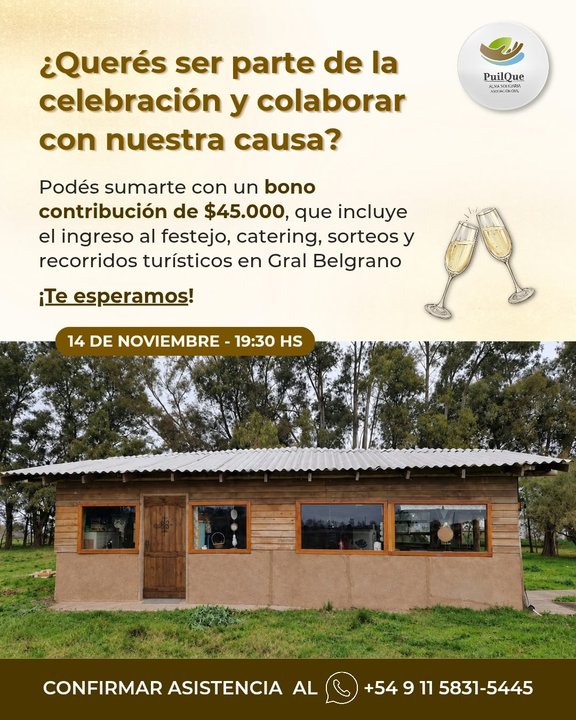 PuilQue organiza un encuentro solidario en General Belgrano para inaugurar el nuevo salón sustentable de su Ecoludoteca