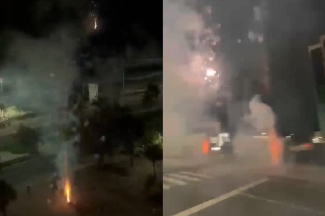 Hinchas de Vasco da Gama tiraron pirotecnia en la puerta del hotel de Boca en Río de Janeiro
