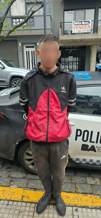 Patrullero de la Policía de la Ciudad en un operativo en Villa Lugano