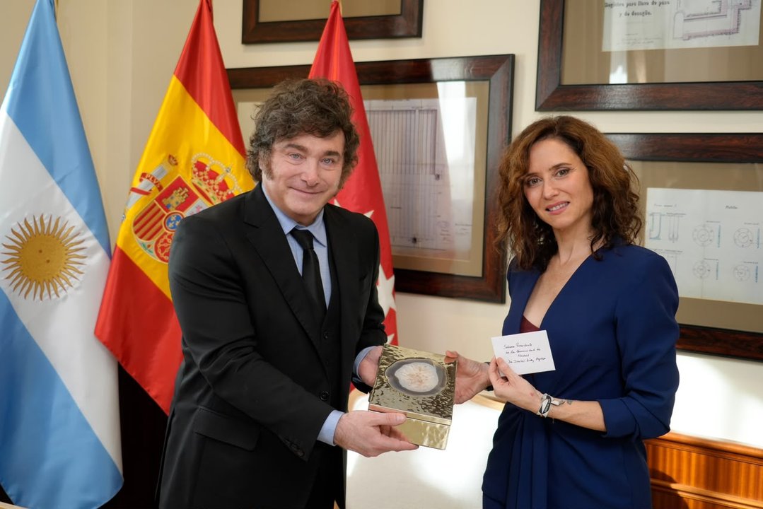 Milei se reunió en Madrid con Isabel Díaz Ayuso antes de emprender su regreso a la Argentina