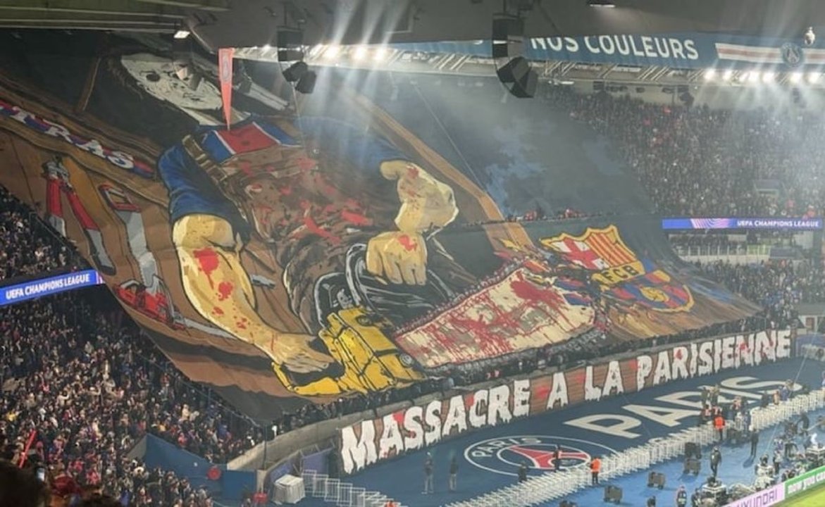 El Barcelona denunció al PSG ante la UEFA por una violenta bandera