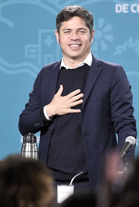 Axel Kicillof durante una entrevista televisiva sobre las PASO