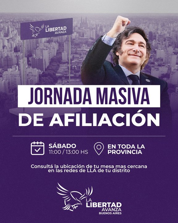 Provincia: cómo es la campaña de afiliación masiva que La Libertad Avanza pone en marcha