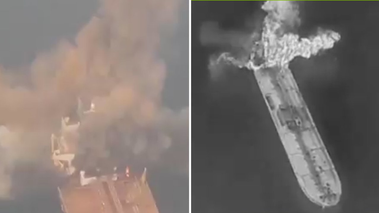 Irán señala que buque petrolero “infractor” se incendió tras impactar minas en el estrecho de Ormuz