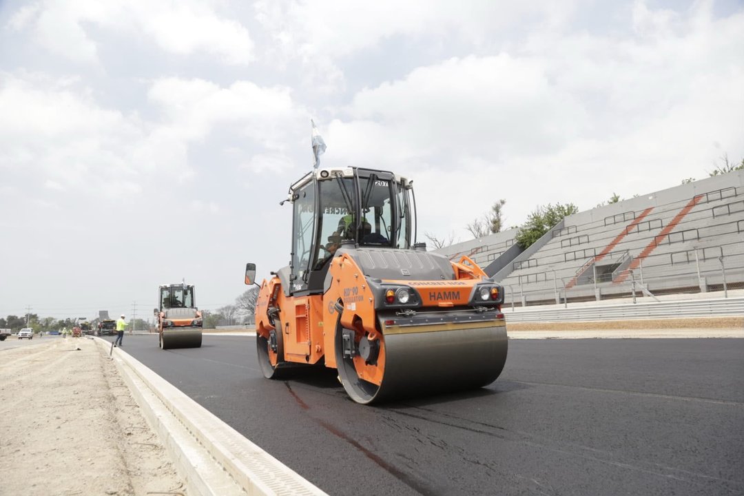 Comienza el asfaltado en el Autódromo Gálvez para recibir a la Fórmula 1